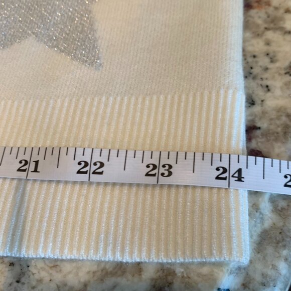 Sweater Cream with Silver Stars 1X NWT Hooded - Picture 9 of 13